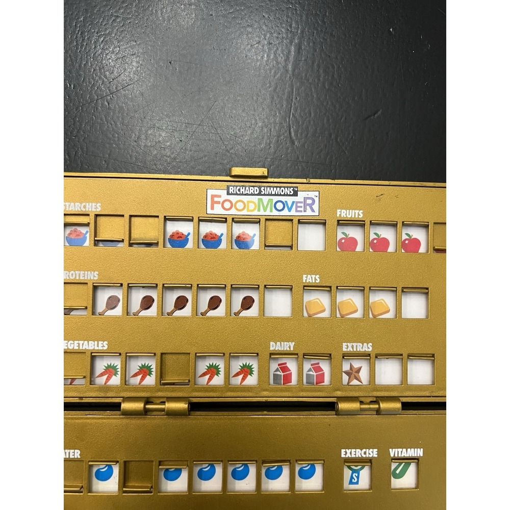 Richard Simmons Food Mover Gold 1400 & 1600 Calories 1998 Vintage Food Tracker - Picture 4 of 12